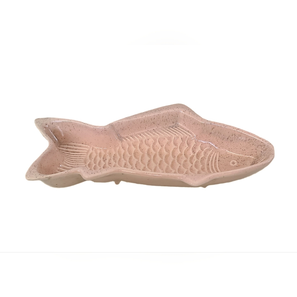 Vintage California West Coast Pottery Fish Relish Dish